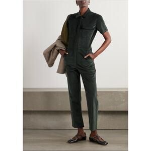 RIVET UTILITY NWT WORKER SHORT SLEEVE Knit Corduroy Jumpsuit // XS